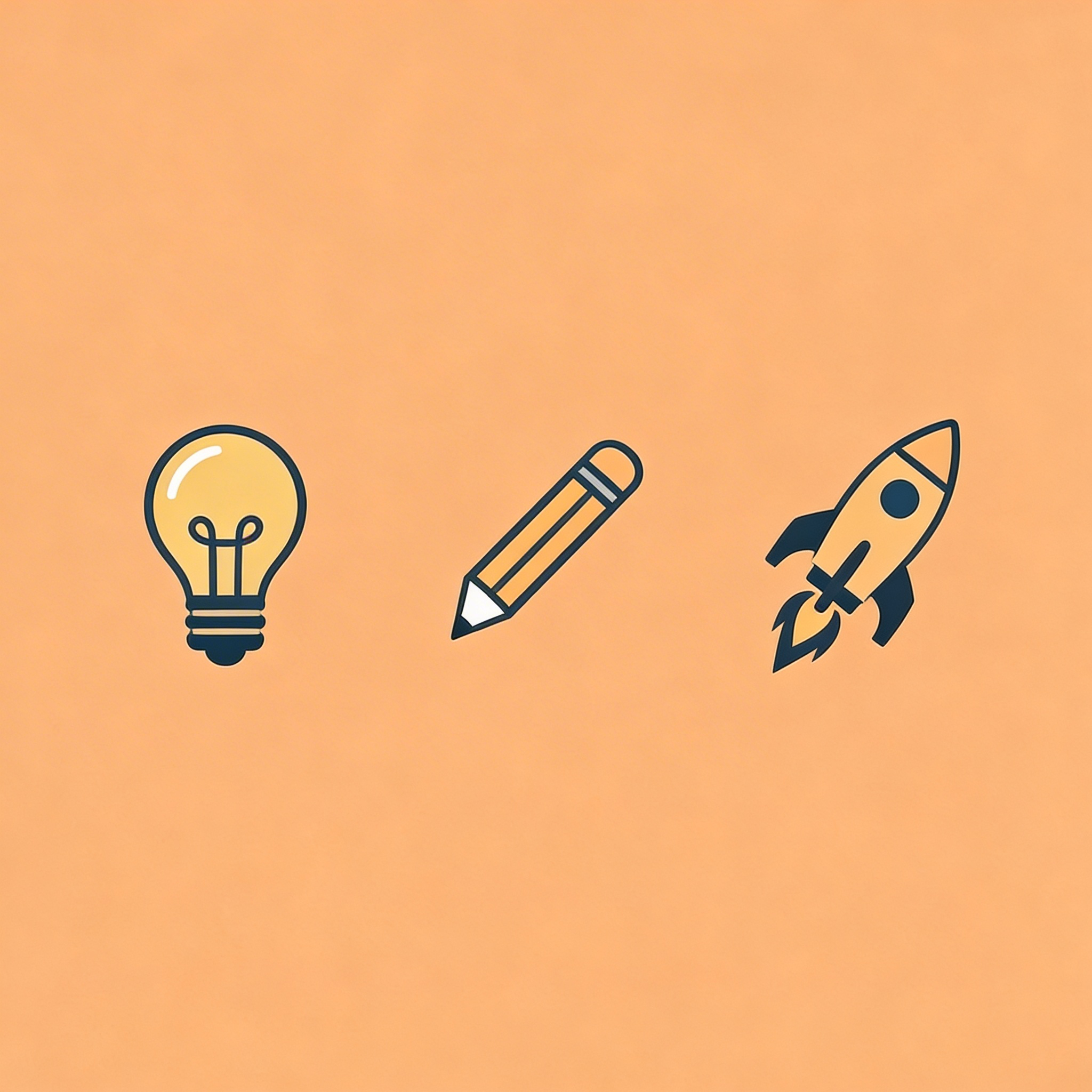Three-step flow showing describe idea, generate prototype, and deploy live